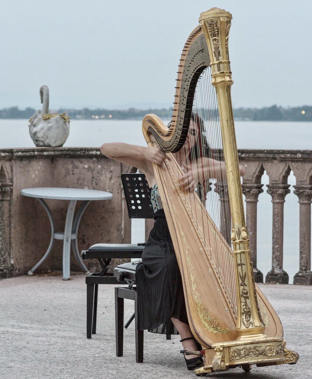 Irene Pauletto playing at an event